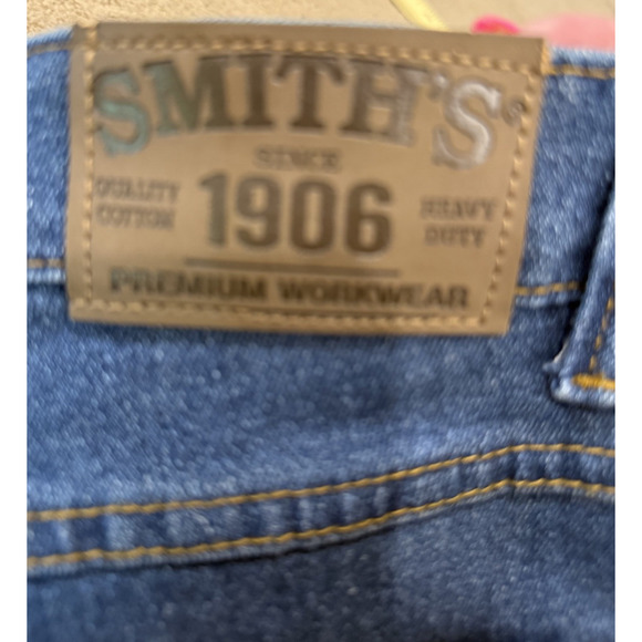 Smiths Workwear Jeans Mens 34x34 Stretch Relaxed Medium Wash Blue Denim - Picture 6 of 6